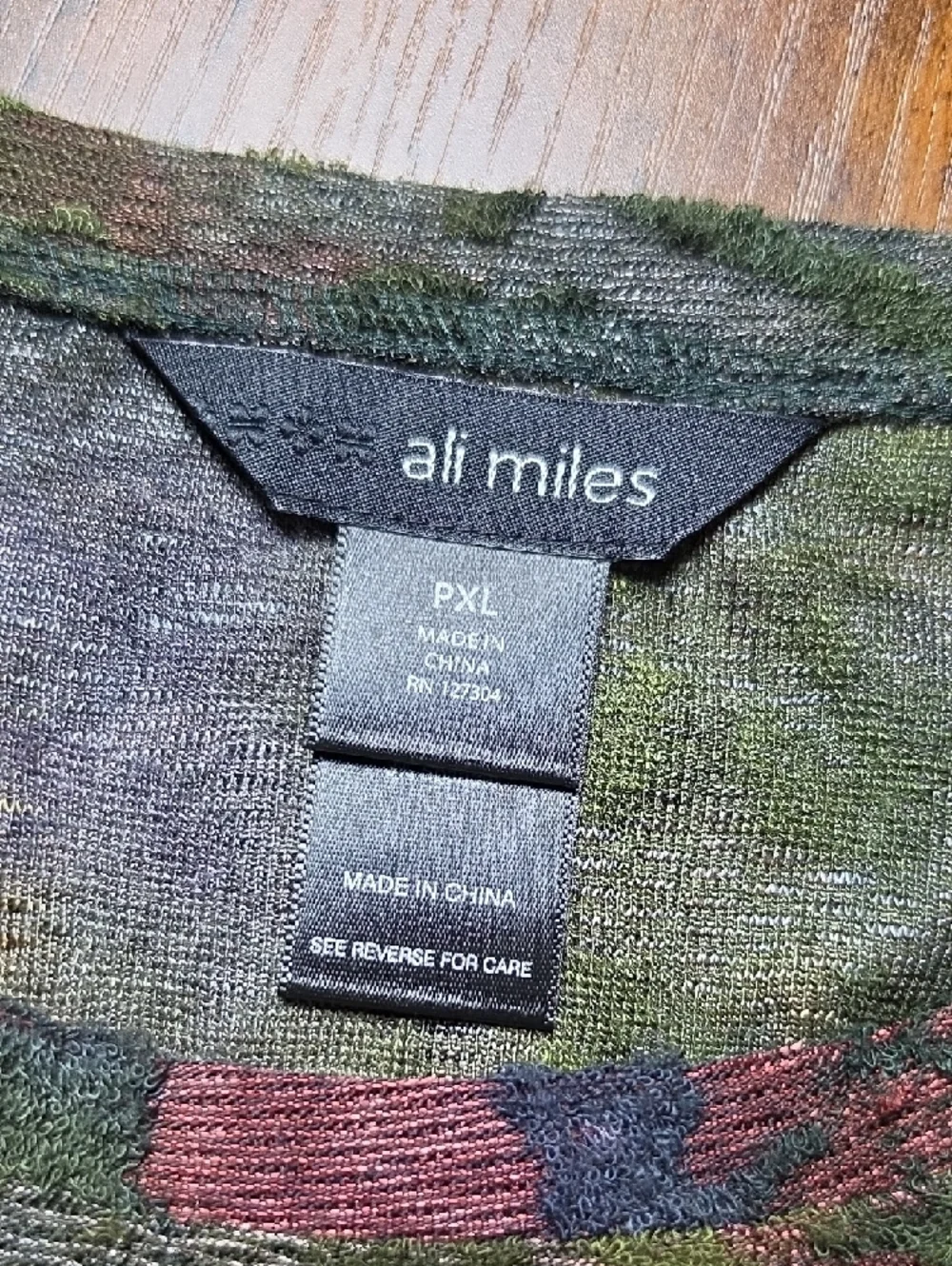 ALI MILES | Abstract Burnout Asymmetrical Semi Sheer Artsy Tunic Top | Petite XL